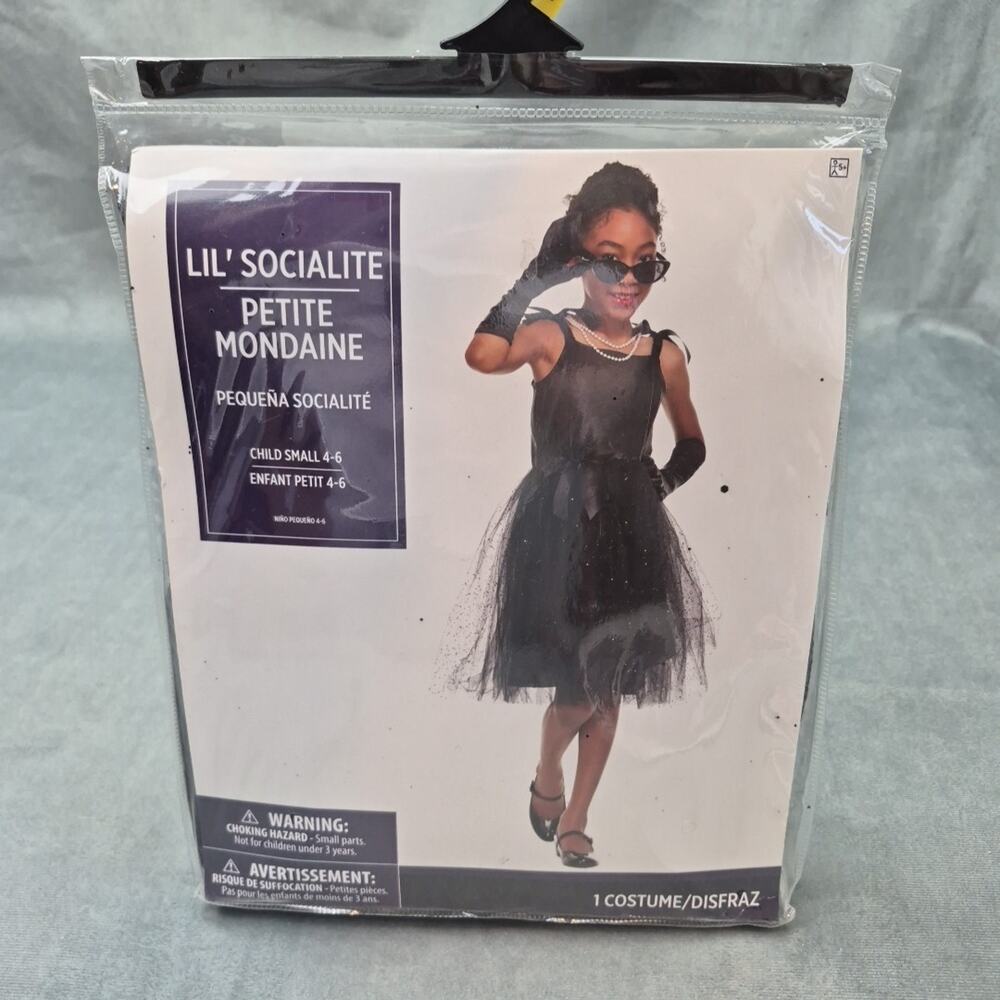 Lil Socialite Girl Breakfast at Tiffany's Costume Dress Up Pretend Play 4-6